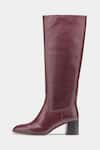 Buy_Oroh_Maroon Manuela Genuine Leather Block Heel Long Boots _Online