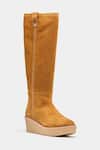 Oroh_Tan Micaela Genuine Leather Long Boots _Online_at_Aza_Fashions