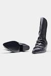 Buy_Oroh_Black Ligia Ruched Front Block Heel Ankle Boots _Online