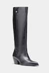 Oroh_Black Palmira Genuine Leather Long Boots _Online_at_Aza_Fashions