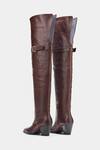 Buy_Oroh_Brown Buckles Paloma Genuine Leather Knee High Boots 