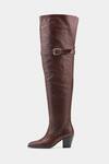 Buy_Oroh_Brown Buckles Paloma Genuine Leather Knee High Boots _Online