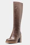 Oroh_Brown Maria Genuine Leather Long Boots _Online_at_Aza_Fashions