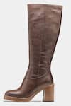 Buy_Oroh_Brown Maria Genuine Leather Long Boots _Online_at_Aza_Fashions