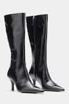 Buy_Oroh_Black Luz Genuine Leather Pointed Toe Long Boots _at_Aza_Fashions
