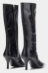Shop_Oroh_Black Luz Genuine Leather Pointed Toe Long Boots _at_Aza_Fashions