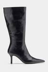 Buy_Oroh_Black Luz Genuine Leather Pointed Toe Long Boots _Online_at_Aza_Fashions