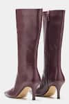 Shop_Oroh_Maroon Luz Genuine Leather Pointed Toe Long Boots _at_Aza_Fashions