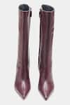Shop_Oroh_Maroon Luz Genuine Leather Pointed Toe Long Boots _Online_at_Aza_Fashions