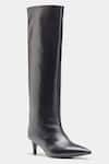 Oroh_Black Paula Pointed Toe Kitten Heel Long Boots _Online_at_Aza_Fashions