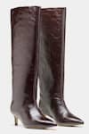 Buy Oroh Brown Paula Pointed Toe Kitten Heel Long Boots at Aza Fashions Buy_Oroh_Brown Paula Pointed Toe Kitten Heel Long Boots _at_Aza_Fashions