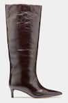 Buy Oroh Brown Paula Pointed Toe Kitten Heel Long Boots Online at Aza Fashions Buy_Oroh_Brown Paula Pointed Toe Kitten Heel Long Boots _Online_at_Aza_Fashions