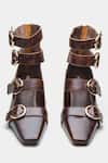 Buy_Oroh_Brown Buckles Mariana Detail Pointed Toe Pump Heels _Online_at_Aza_Fashions