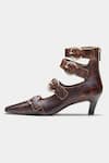 Shop_Oroh_Brown Buckles Mariana Detail Pointed Toe Pump Heels _Online_at_Aza_Fashions