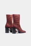 Oroh_Maroon Juana Block Heel Ankle Boots _at_Aza_Fashions