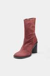 Shop_Oroh_Maroon Juana Block Heel Ankle Boots 