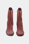 Shop_Oroh_Maroon Juana Block Heel Ankle Boots _Online
