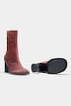 Oroh_Maroon Juana Block Heel Ankle Boots 