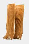Shop_Oroh_Tan Patricia Long Boots With Kitten Heel _at_Aza_Fashions