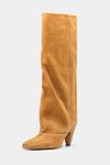 Shop_Oroh_Tan Patricia Long Boots With Kitten Heel _Online_at_Aza_Fashions