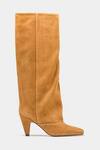 Shop_Oroh_Tan Patricia Long Boots With Kitten Heel 