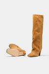Shop_Oroh_Tan Patricia Long Boots With Kitten Heel _Online