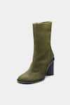 Buy_Oroh_Olive Green Juana Genuine Leather Block Heel Ankle Boots 