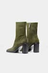 Shop_Oroh_Olive Green Juana Genuine Leather Block Heel Ankle Boots 