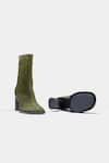 Shop_Oroh_Olive Green Juana Genuine Leather Block Heel Ankle Boots _Online