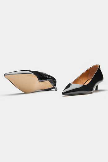 Oroh_Black Belen Pointed Toe Kitten Heel Pumps _Online