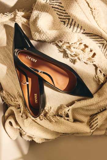 Shop_Oroh_Black Belen Pointed Toe Kitten Heel Pumps _Online