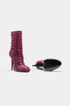 Buy_Oroh_Maroon Studs Eliana Embellished Pencil Heel Ankle Boots _Online