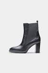 Oroh_Black Amaia Smooth Design Block Heel Ankle Boots _Online