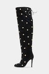 Buy_Oroh_Black Studs Dolores Studded Knee High Boots 