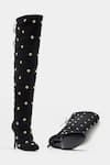 Oroh_Black Studs Dolores Studded Knee High Boots _Online