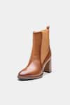 Buy Oroh Tan Amaia Genuine Leather Block Heel Ankle Boots Buy_Oroh_Tan Amaia Genuine Leather Block Heel Ankle Boots