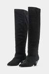Shop Oroh Black Daniela Tall Genuine Leather Lace-up Boots Shop_Oroh_Black Daniela Tall Genuine Leather Lace-up Boots