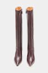 Shop_Oroh_Brown Paz Long Boots With Semi Block Heel _Online_at_Aza_Fashions