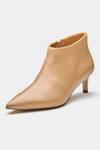 Oroh_Beige Alicia Pointed Kitten Heel Ankle Boots _Online