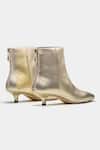 Shop_Oroh_Gold Marcia Pointed Toe Kitten Heel Ankle Boots _at_Aza_Fashions