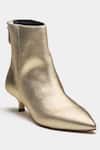 Oroh_Gold Marcia Pointed Toe Kitten Heel Ankle Boots _Online_at_Aza_Fashions