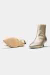 Oroh_Gold Marcia Pointed Toe Kitten Heel Ankle Boots _at_Aza_Fashions