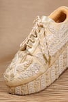 Around Always Gold Sequins, Embroidery, Beads Aranya Platform Sneaker Wedges Online at Aza Fashions Around Always_Gold Sequins, Embroidery, Beads Aranya Platform Sneaker Wedges _Online_at_Aza_Fashions