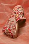 Buy_Around Always_Red Embroidery, Zari, Beads Gulbarg Floral Thread And Wedges _Online_at_Aza_Fashions
