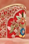 Shop_Around Always_Red Embroidery, Zari, Beads Gulbarg Floral Thread And Wedges _Online_at_Aza_Fashions