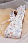 Buy_Around Always_Off White Embroidery, Sequins, Zari Cygnus Swan And Floral Wedges _Online_at_Aza_Fashions