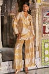 Buy_Dash And Dot_Gold Silk, Tissue Banaras Blazer _Online_at_Aza_Fashions