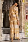 Shop_Dash And Dot_Gold Silk, Tissue Banaras Blazer _at_Aza_Fashions