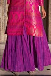 Buy Dash And Dot Fuchsia Polyester, Viscose Zari, Embroidery Silk Brocade Jacket Skirt Set Online at Aza Fashions Buy_Dash And Dot_Fuchsia Polyester, Viscose Zari, Embroidery Silk Brocade Jacket Skirt Set _Online_at_Aza_Fashions