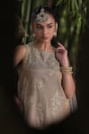 Buy Shalkii Gray Tissue, Silk Embroidery, Pearls, Sequins, Zari Round Neck Kurta Gharara Set Online at Aza Fashions Buy_Shalkii_Gray Tissue, Silk Embroidery, Pearls, Sequins, Zari Round Neck Kurta Gharara Set _Online_at_Aza_Fashions